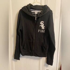 PINK Black White Sox hoodie size medium